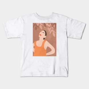 Female Art Boho Decor,Modern Minimalist Woman Art Prints, Fashion Wall Art Nordic Style Kids T-Shirt